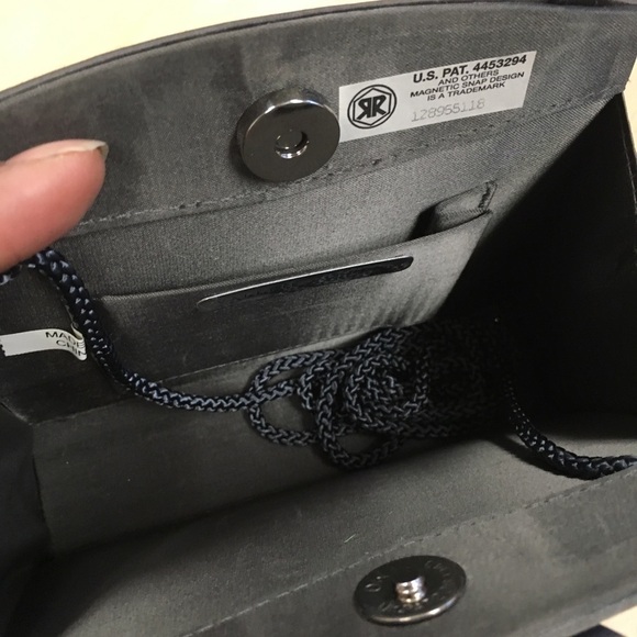 Gunmetal grey beaded purse (CONVERTS TO CROSSBODY) sku 3006 - Picture 6 of 11